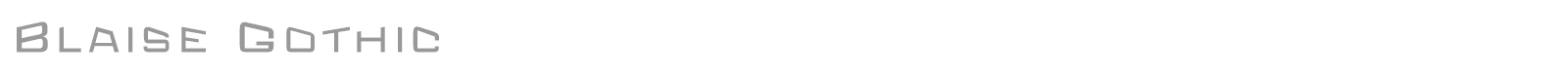 Blaise Gothic font preview